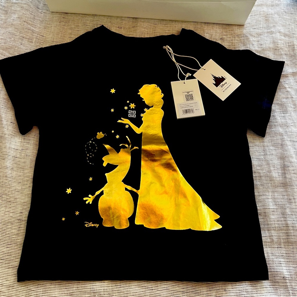GIVENCHY X Disney Frozen Printed Cotton T-Shirt Black.  New
